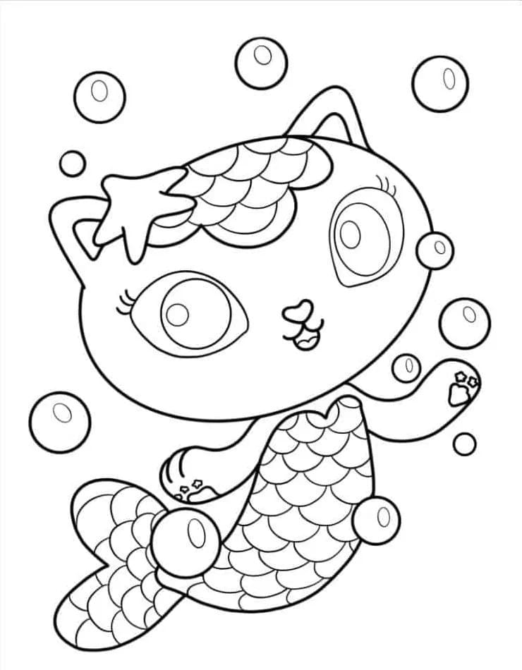 La casa delle bambole di Gabby (19) da colorare