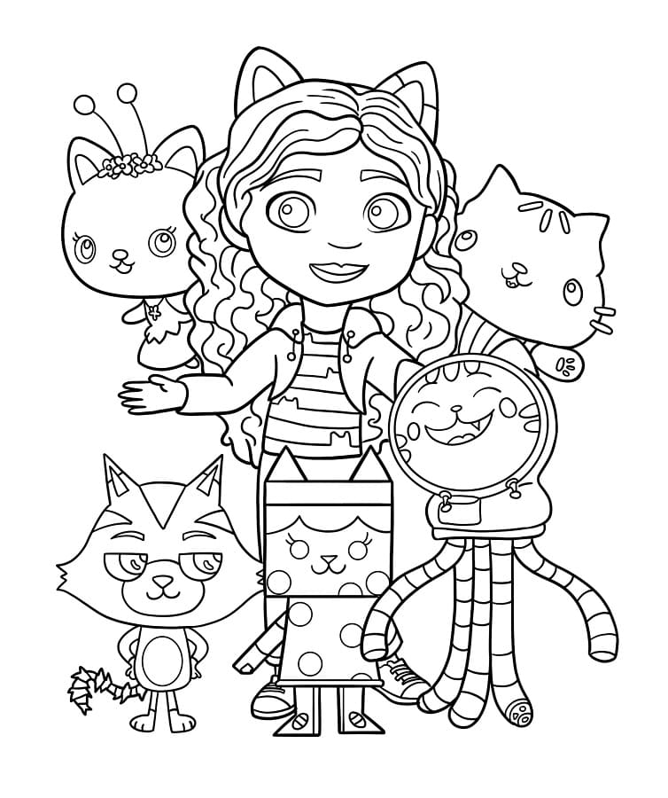 La casa delle bambole di Gabby (25) da colorare
