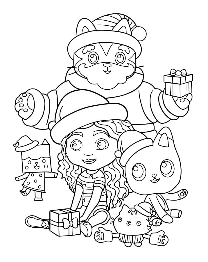 La casa delle bambole di Gabby (26) da colorare