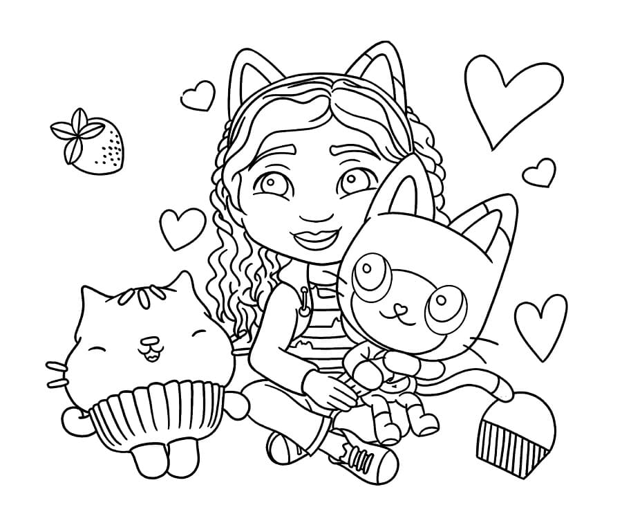 La casa delle bambole di Gabby (29) da colorare