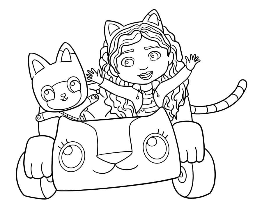 La casa delle bambole di Gabby (30) da colorare