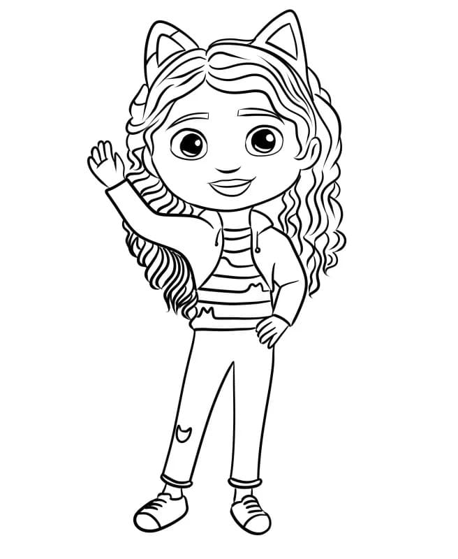 La casa delle bambole di Gabby da colorare