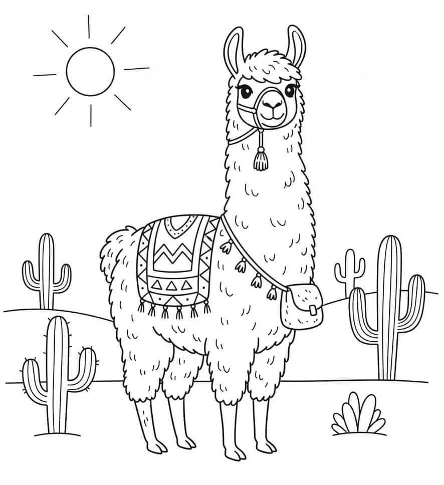 Lama Animale da colorare