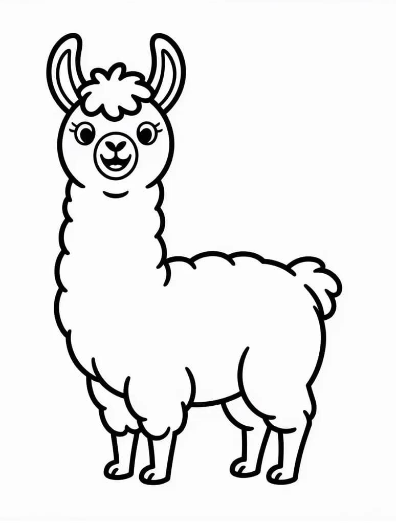 Lama Incantevole da colorare