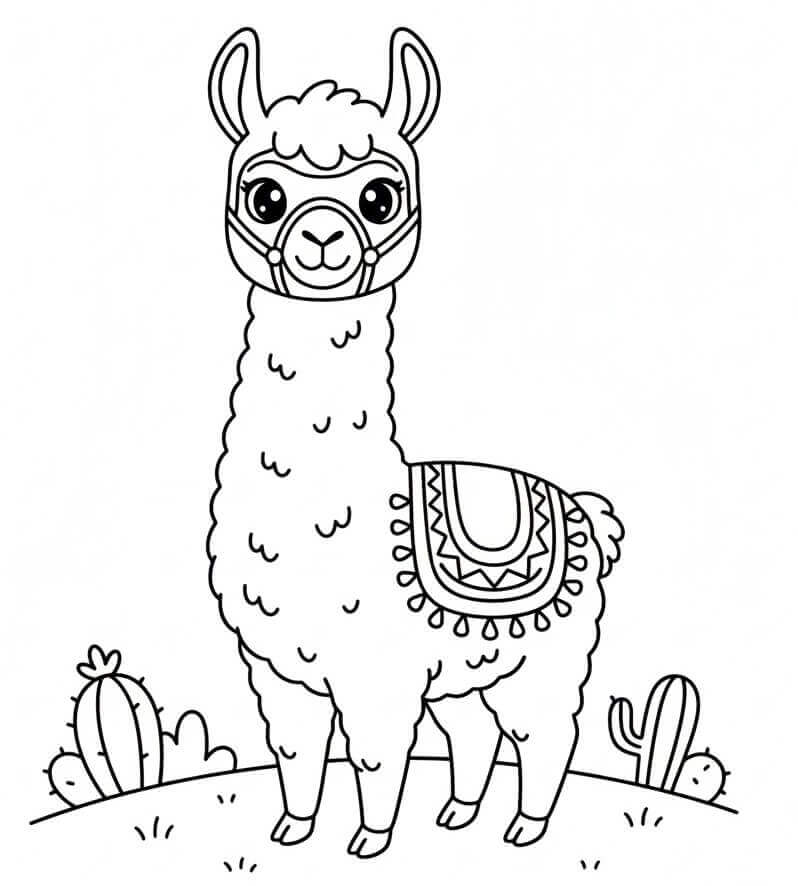 Lama Omaggio da colorare