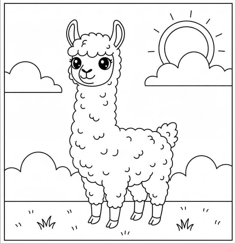 Lama Straordinaria da colorare