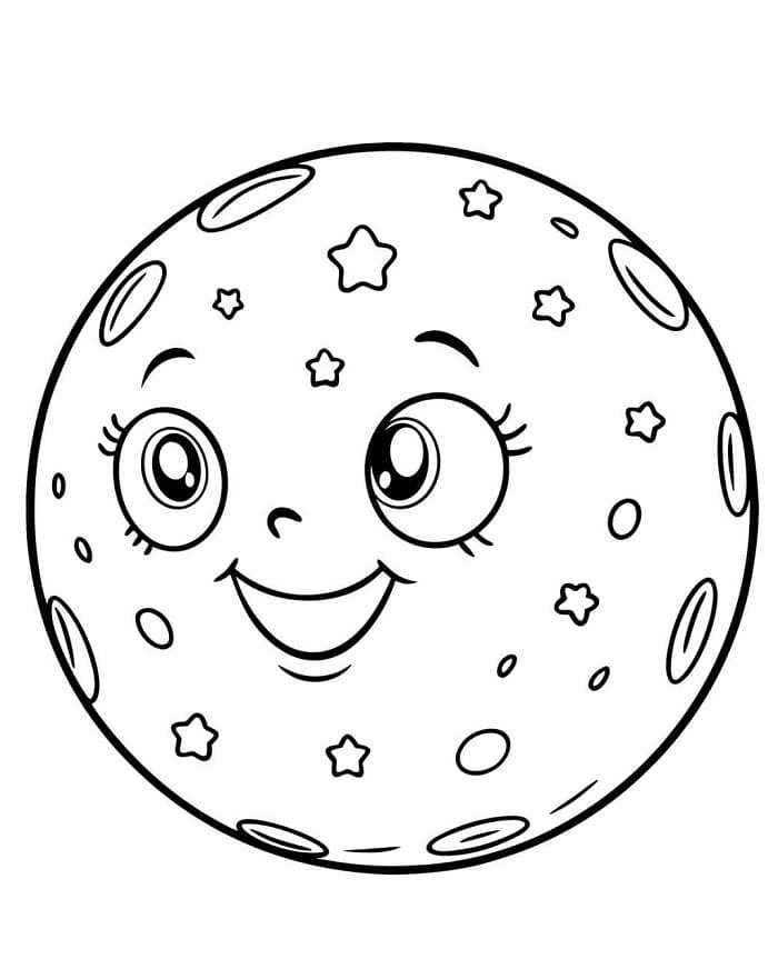 Luna Carina da colorare