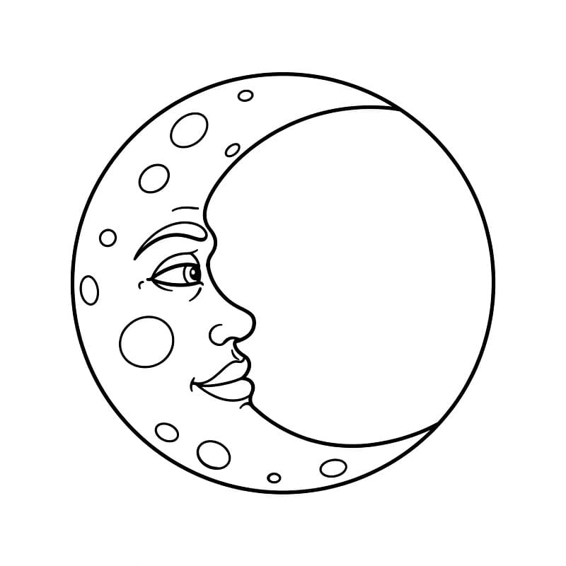 Luna Fantastica da colorare