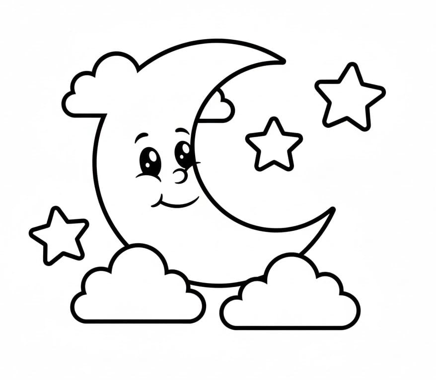 Luna Felice da colorare