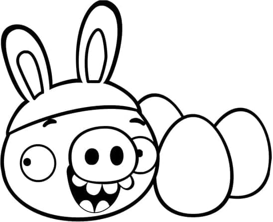 Maiale e Uova Angry Birds da colorare