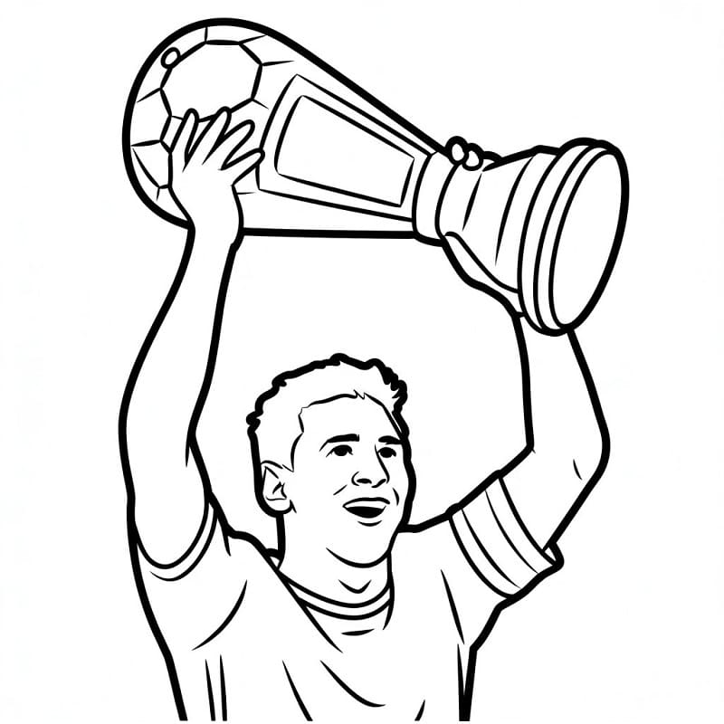 Messi Calciatore da colorare