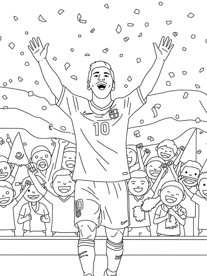 Messi Immagine Stampabile da colorare