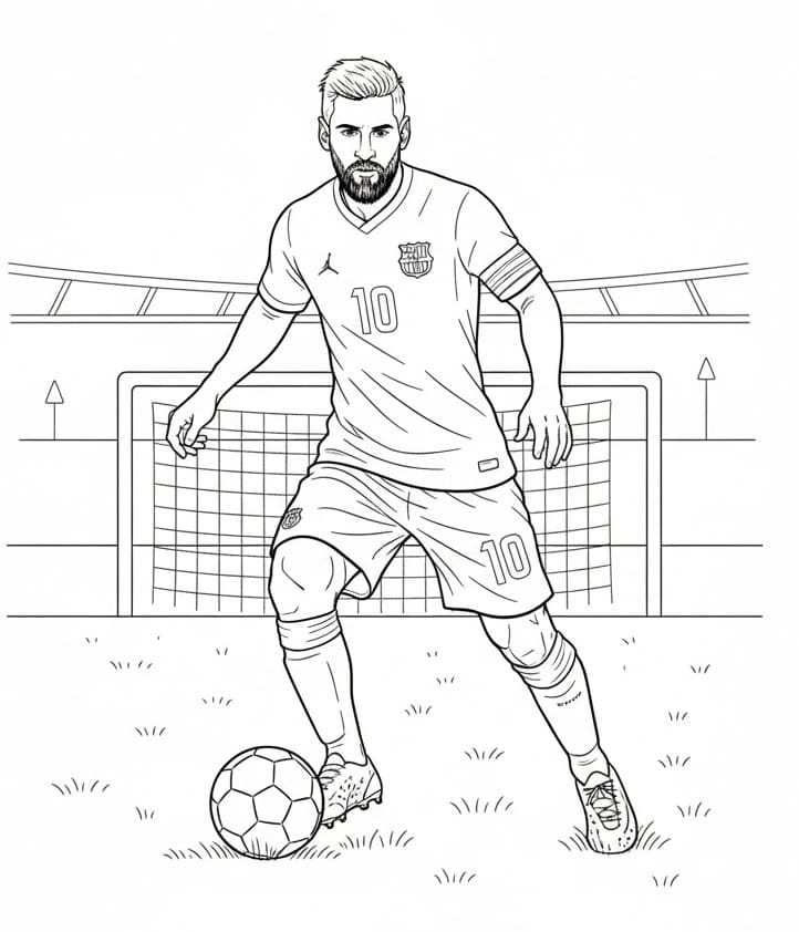 Messi Incredibile da colorare