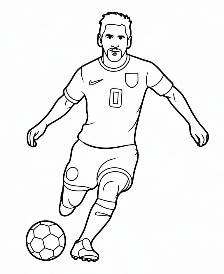 Messi Omaggio da colorare