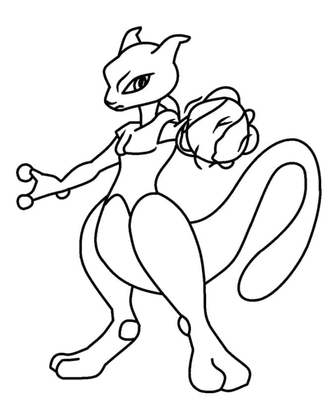 Mewtwo (1) da colorare