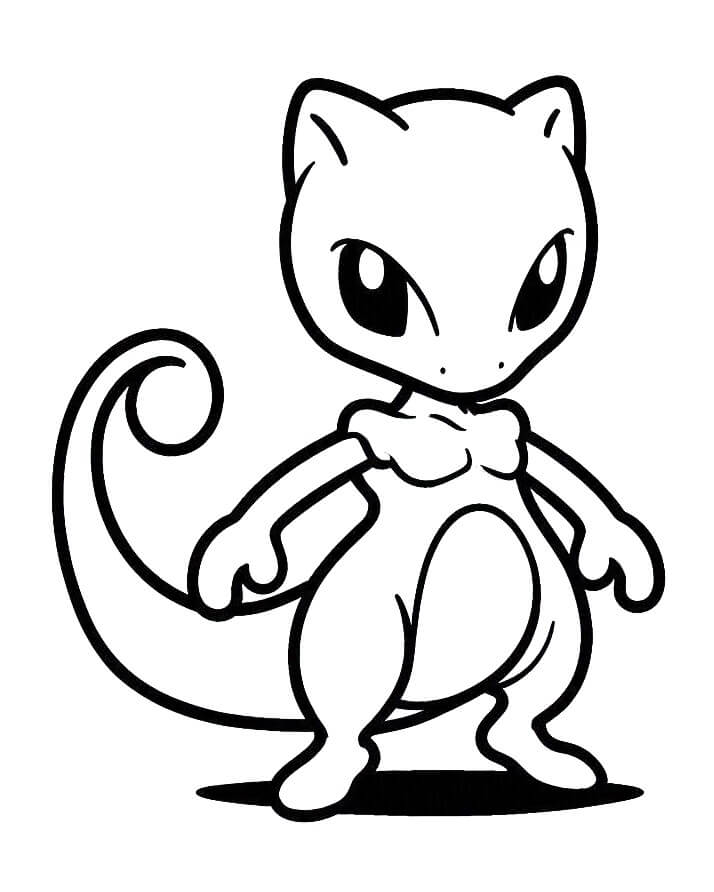 Mewtwo Animato da colorare