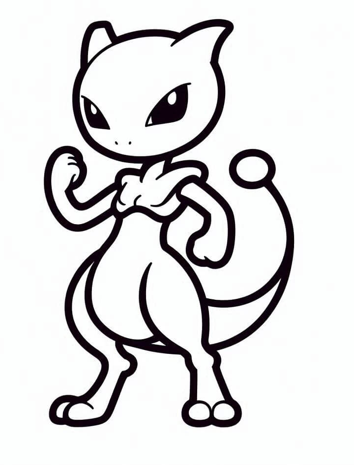Mewtwo Fantastico da colorare