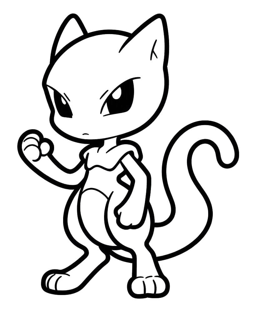 Mewtwo Figo da colorare