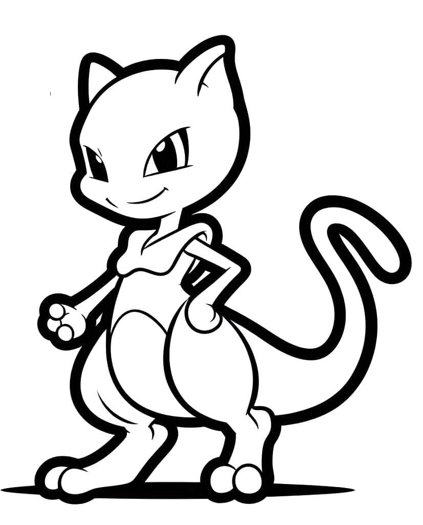 Mewtwo Gratuito da colorare