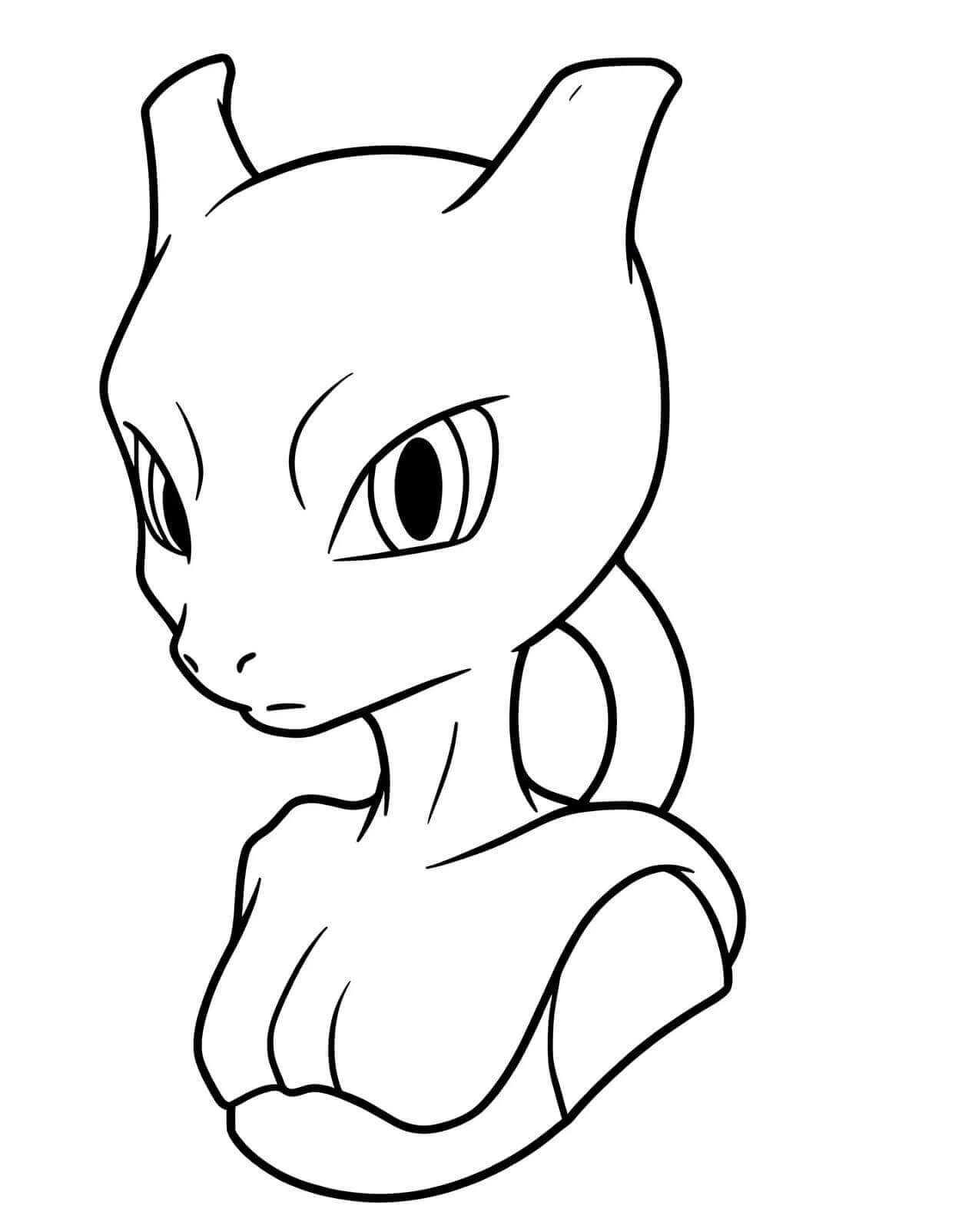 Mewtwo Immagine Gratis da colorare