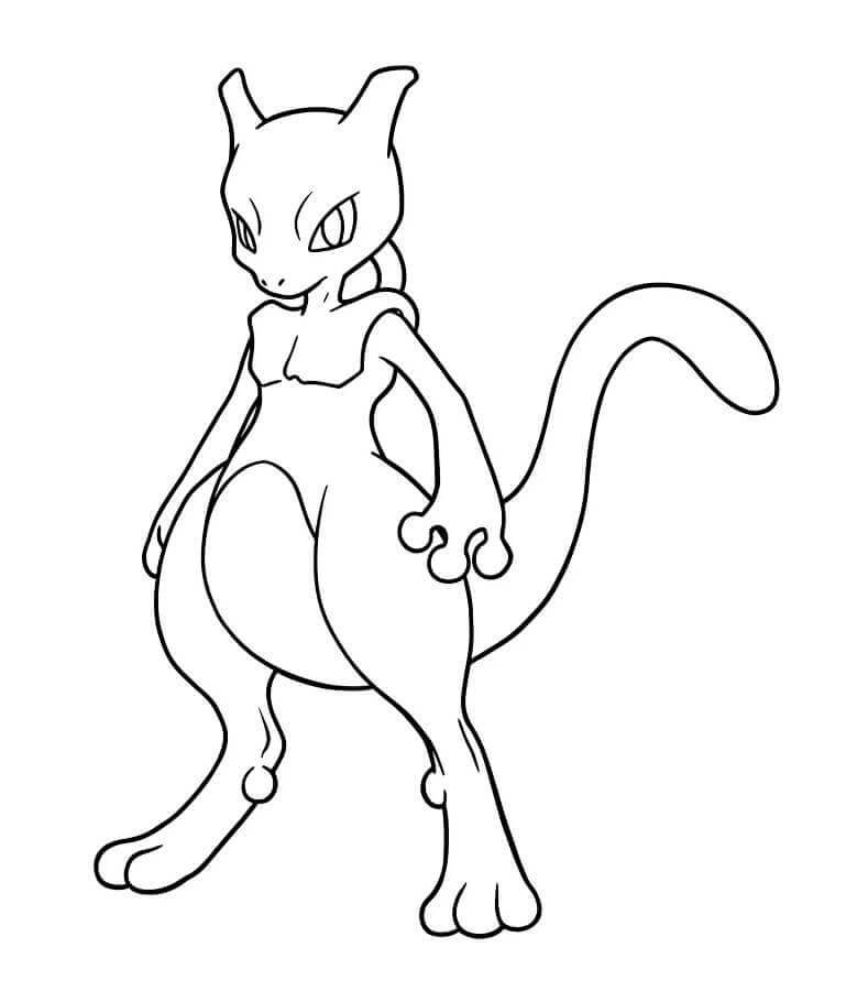 Mewtwo Immagine Stampabile da colorare