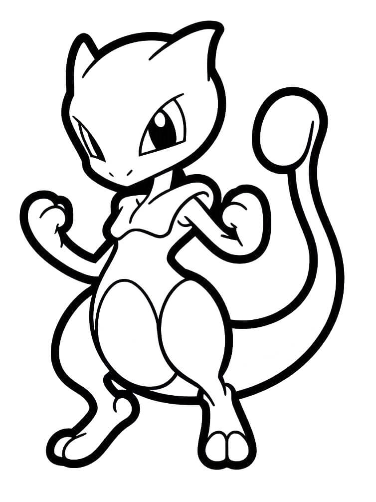 Mewtwo Pokémon da colorare