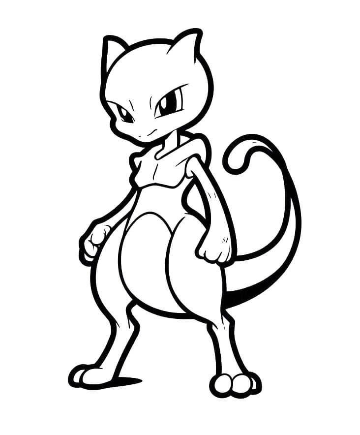 Mewtwo del Pokémon da colorare