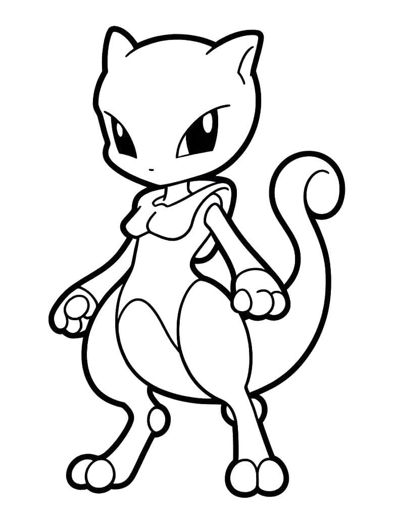 Mewtwo nel Pokémon da colorare