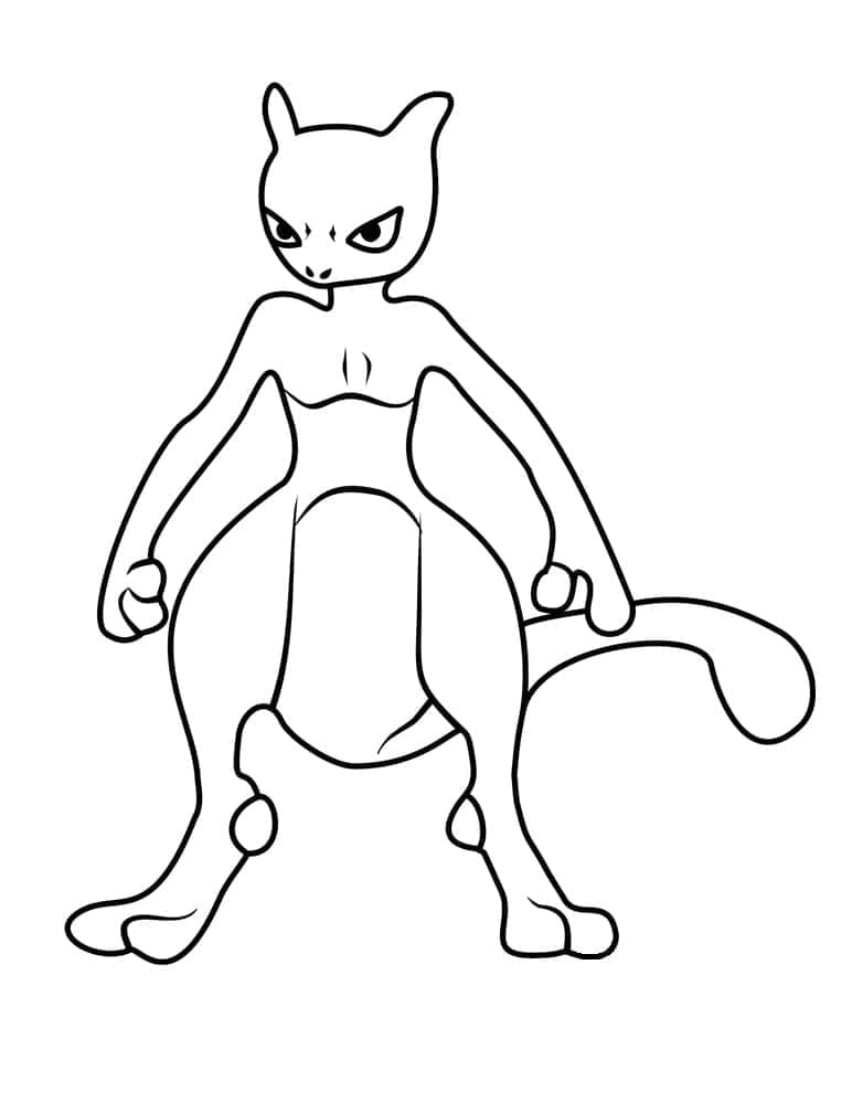 Mewtwo per Bimbi di 1 Anno da colorare