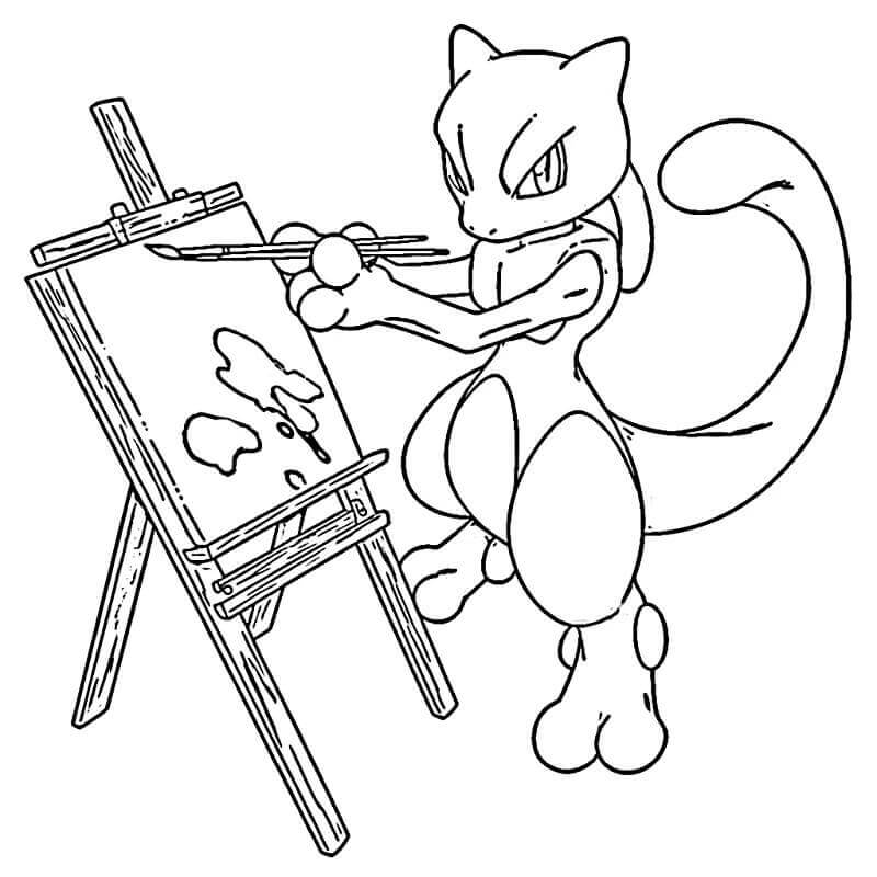 Mewtwo per Bimbi da colorare