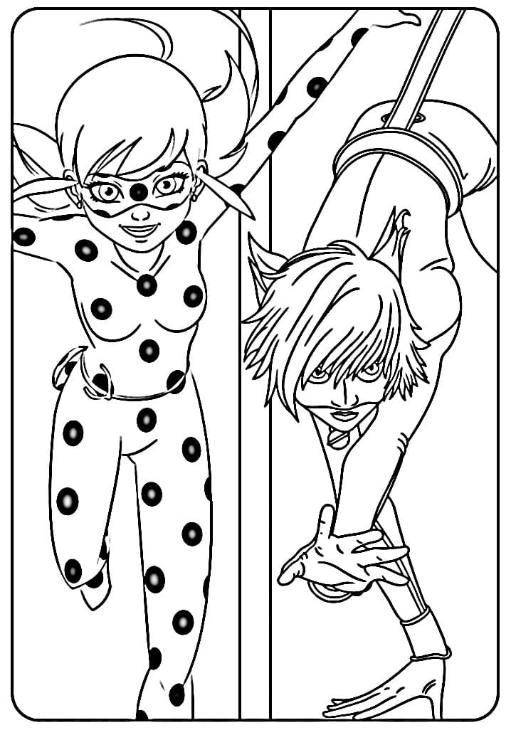 Miraculous Stampabile per Bambini da colorare