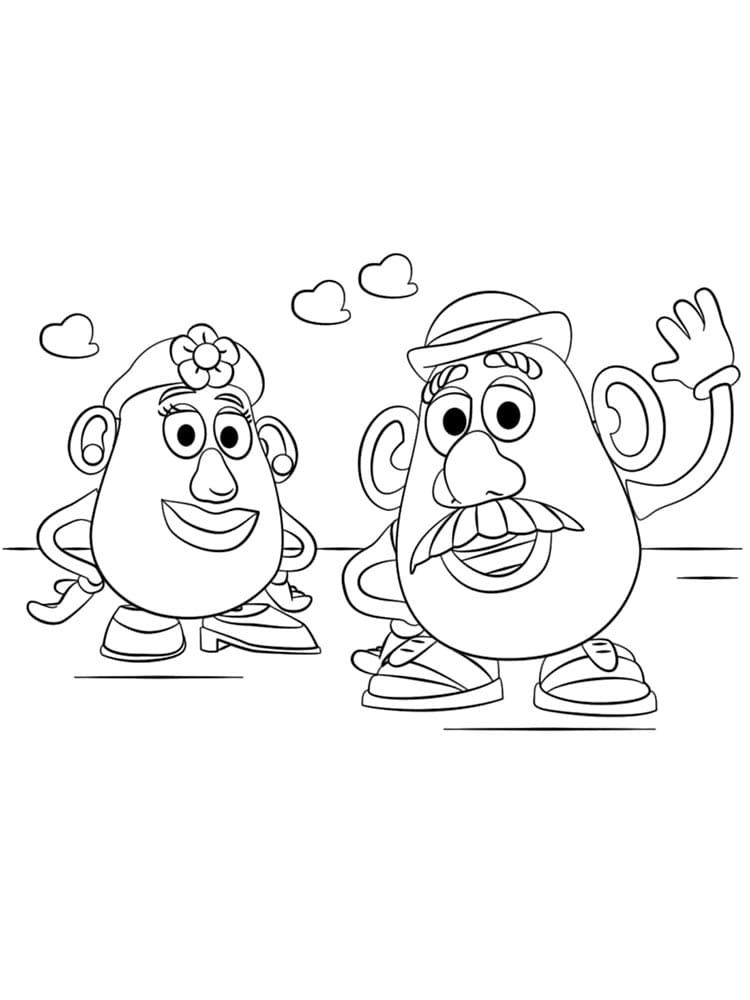 Mr. Potato Head di Toy Story da colorare