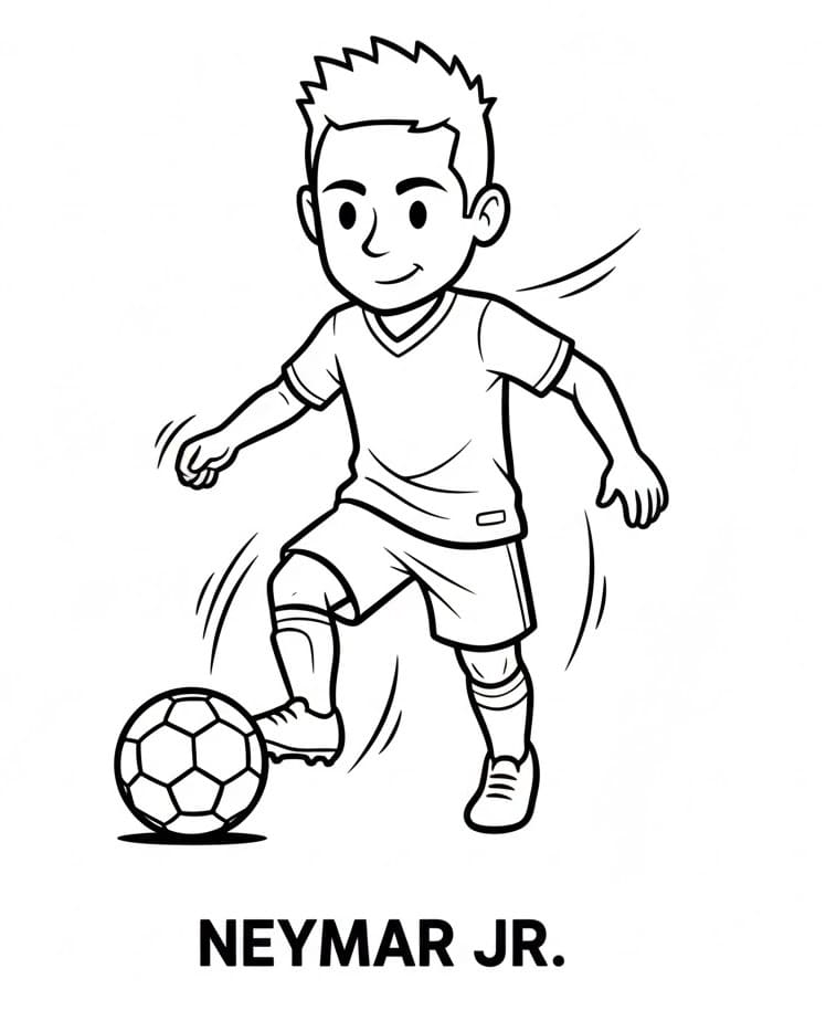 Neymar Calciatore da colorare