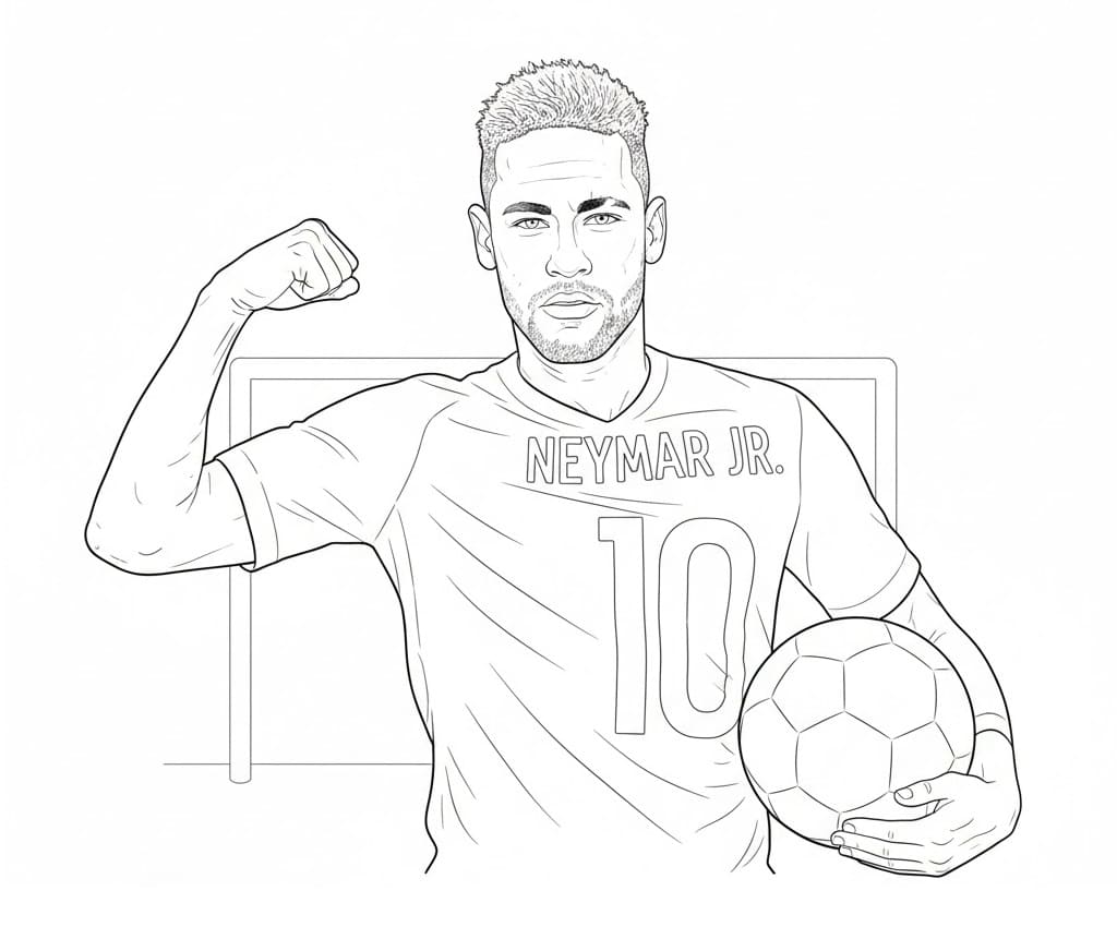 Neymar da Stampare da colorare