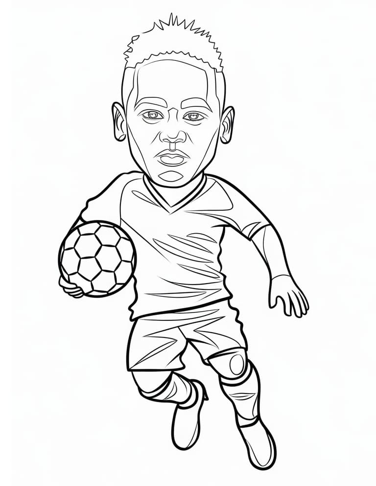 Neymar per Bimbi da colorare