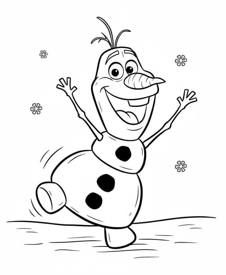 Olaf Buffo da colorare