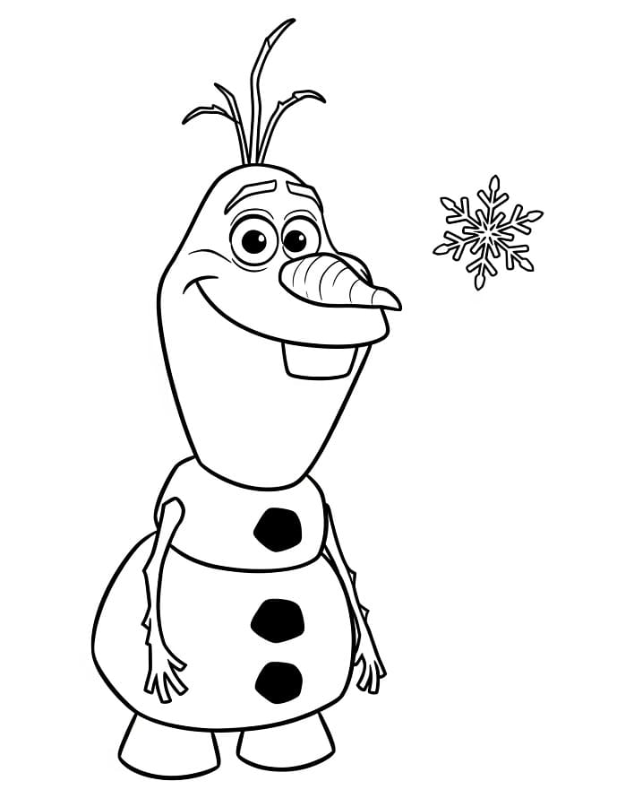 Olaf Gratis per Bambini da colorare