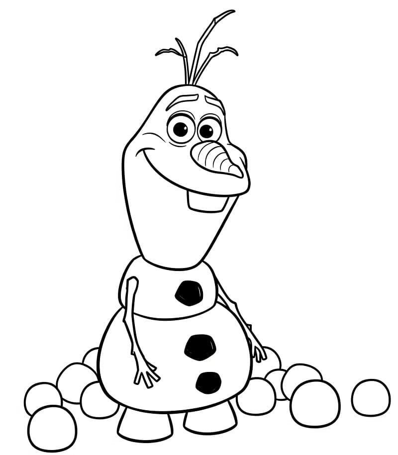 Olaf Immagine Gratis da colorare