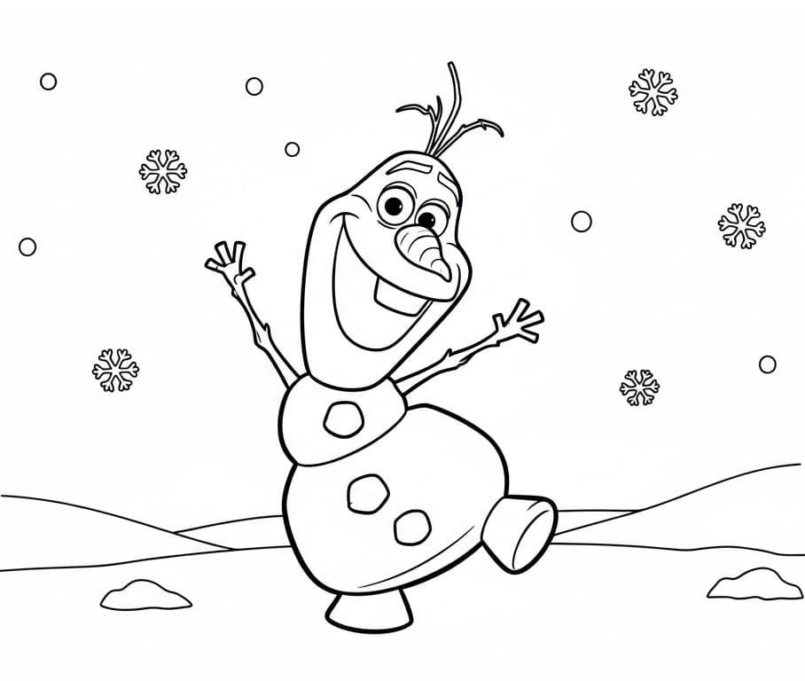 Olaf Immagine Stampabile da colorare