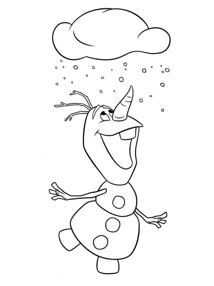 Olaf Incantevole da colorare