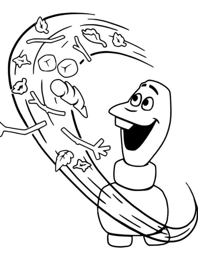 Olaf Pupazzo di Neve da colorare