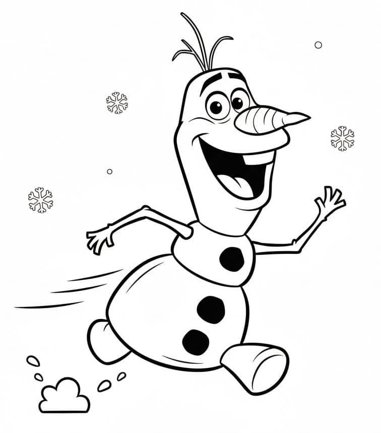 Olaf Semplice da colorare