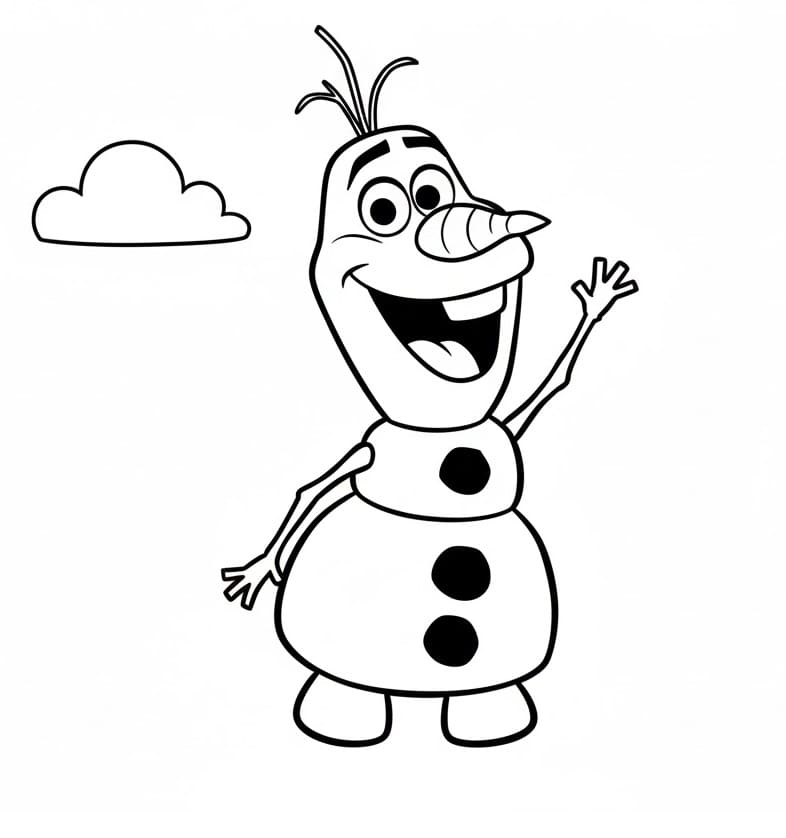 Olaf Sorridente da colorare