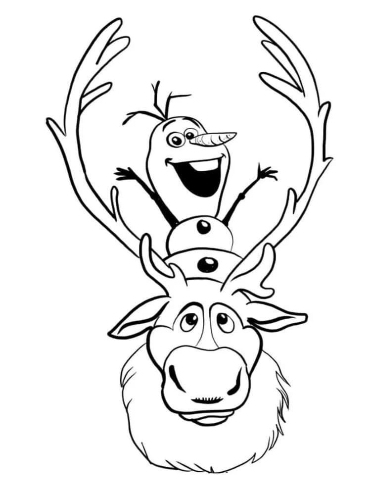 Olaf di Disney da colorare