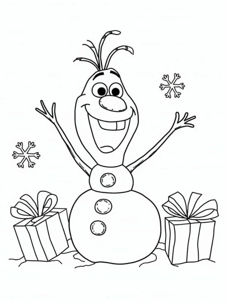 Olaf nella Disney da colorare