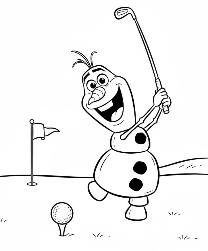 Olaf per Bimbi di 2 Anni da colorare