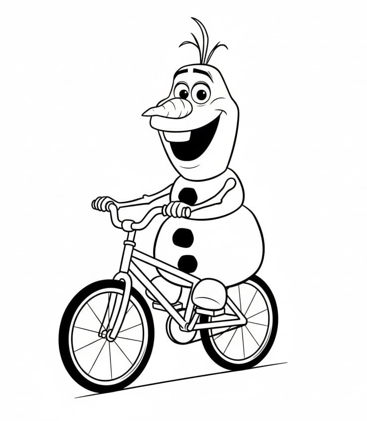 Olaf per Bimbi di 3 Anni da colorare