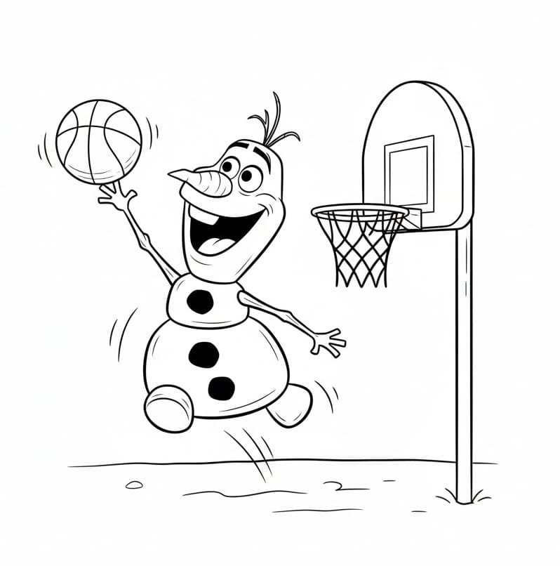 Olaf per Bimbi di 4 Anni da colorare