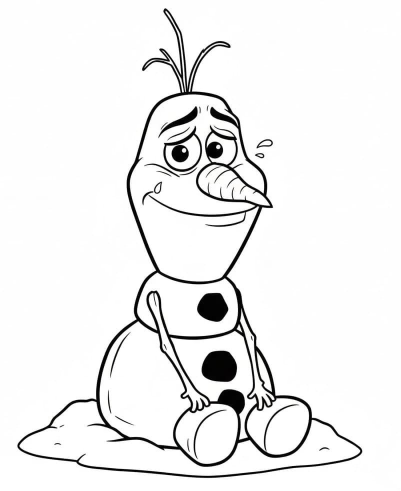 Olaf per Bimbi di 6 Anni da colorare