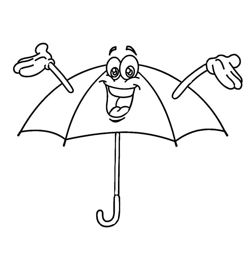 Ombrello (1) da colorare